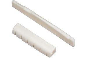 Guitar Saddle Nut Bridge Bone Slotted for Acoustic Classic 6 String Guitar Accessories Replacement 2Pcs Guitar Accessories Du