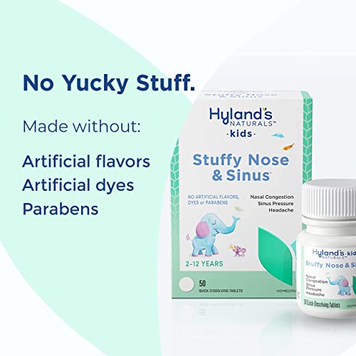 Hyland’s Naturals Kids Stuffy Nose & Sinus Tablets, Cold & Allergy
