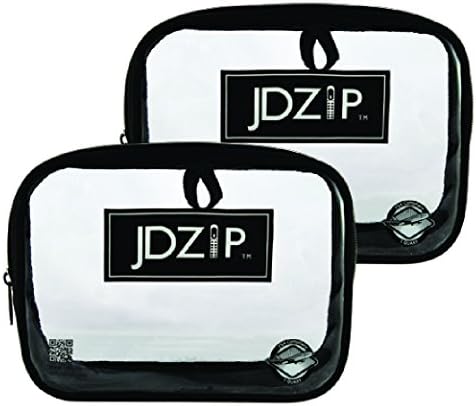 LollyZip Men's Quart Size Clear PVC Bag, TSA Compliant, Set of 2 (JD1QTB)