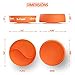 M KITCHEN WORLD Baby Bowl & Divided Plate with Stay Put Extra Suction - Orange