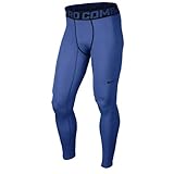 Nike Mens Pro Combat Hyperwarm Compression Lite Tights Game Royal/Black 596297-494 Size Medium