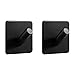 LJLink Self Adhesive Hooks Stainless Steel Coat Key Wall Hanging Hooks Heavy Duty, Waterproof Modern Towel Hook for Bathroom Kitchen Bedroom Office, Matte Black Hook, 2 Pack