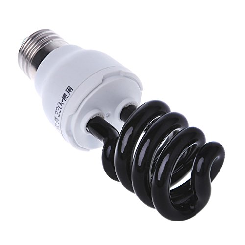LIYUDL E27 20 Watt Spiral Energy Saving CFL Light Bulb Ultra Violet UV Blacklight Blue 220V
