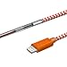 F-color iPhone 6 Charger, iPhone 6S Charger, 8 Inch Short Apple Certified Nylon Braided Cable Cord Compatible with iPhone 8 7 6S 6 Plus 5S 5, iPhone SE, iPad Air 2 Mini 4 3 iPad Pro Orange