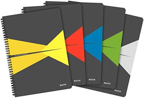 Esselte Leitz A4 Office Notepad, Laminated Card, Lined, 90 Sheets, Assorted Colours, Single Unit