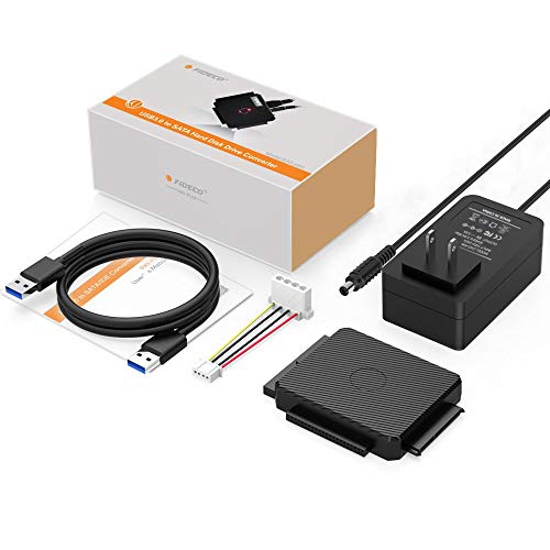 IDE Adapter Cable, FIDECO USB 3.0 to SATA Adapter Hard Drvie Converter IDE Cable for 2.5"/3.5" IDE and SATA III HDD SSD Drives, 5.25-Inch DVD-ROM/CD-ROM/CD-RW/DVD-RW/DVD+RW (IDE Cable PL03) (Renewed)