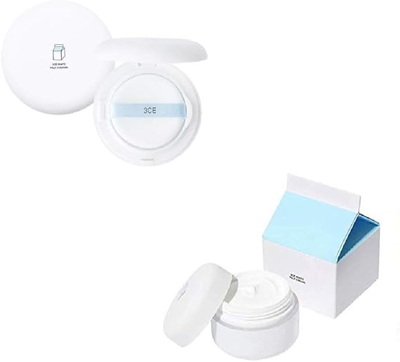 Amazon 3ce 2個セット ホワイトミルククリーム ホワイトミルククッション White Milk Cream White Milk Cushion 正品 海外直送品 3ce リキッドファンデーション 通販