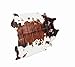 MustHome Soft Faux Cowhide Rug 4.5x4.4 Feet Cow Print Rug Perfect Throw Rug for Living Room/Tile/Lounge Room/Office