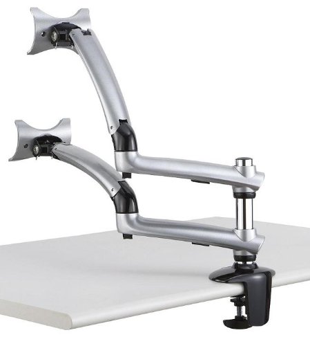 Cotytech Dual Apple Desk Mount Spring Arm Clamp Base - Silver (DM-GSDA-C)