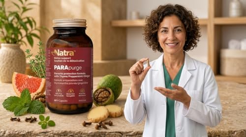 Parasite Cleanse for Humans, Adults Dewormer, Black Walnut Clove, Natra PARApurge