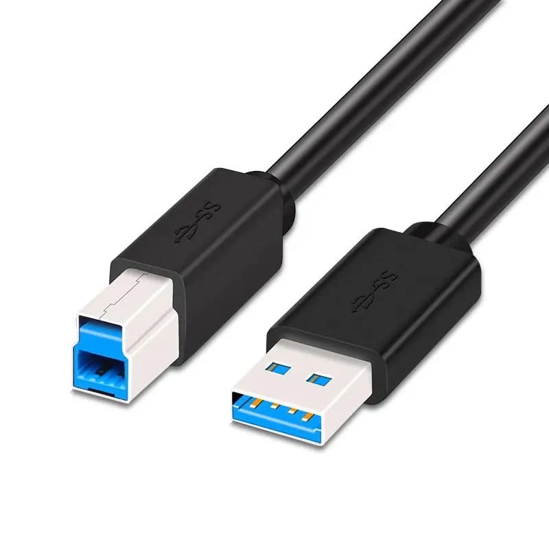 WENIVO 2m USB 3.0 Male to USB B 3.0 Male Cable, USB A to USB B, High Speed 5 Gbps, Compatible with Computer, Laptop, Printer, Scanner, Hard Drive, Fax, Photocopier, Docking Hub