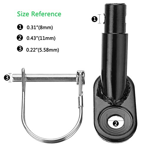 NOHPILY Bike Trailer Hitch Connector, Cycling Adapter Accessories (2Black) - Thumbnail 2