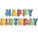 VictoryStore Colorful Happy Birthday Letters Yard Sign, 20 Inch Letters, Set of 13 Letters, Includes Stakes, Confetti Pattern (20