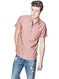 GUESS Men's Cardenas Slim-Fit Chambray Popover