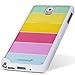 Fosmon HYBO-FENDER Series Hybrid TPU + PC Case Cover for Samsung Galaxy Note 3 / Note III (White / Rainbow)