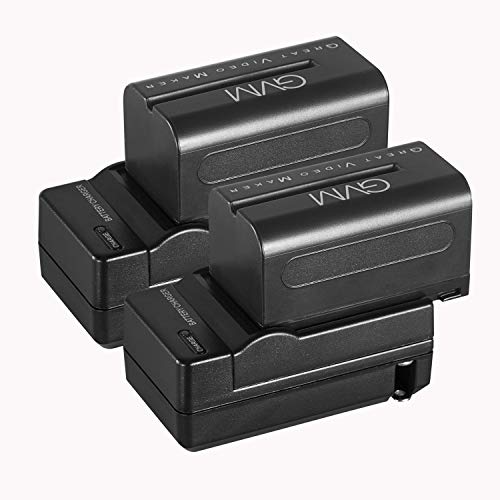 GVM 2 Pack NP-F750/770 4400mAh Batteries with