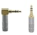 [2pcs] 3.5mm Stereo Right Angle Male Plug and 3.5mm Stereo Straight Male Plug Gold Plated Solder Connector [Wv-lstp-2ls]