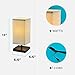 Mane Square Lantern Bedside Table Lamp - Stylish Minimally Designed 9W Table Lamp with Beige Lamp Shade - Bedside Table Lamp for Bedrooms, Living Rooms, Dorms, Coffee Tables, and Nightstands