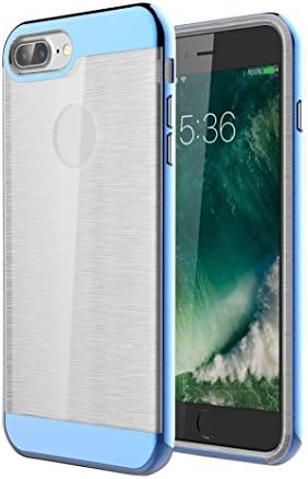 GBSELL NEW 2 in 1 Shockproof Plating Series TPU + PC Case Cover For iPhone 7 Plus (Blue)