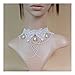 Lefinis Vintage Bridal Retro Girl Gothic Braided Flower White Lace Collar Choker Necklace Earrings Set