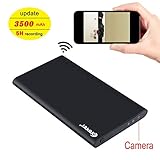 Corprit Wireless Hidden Spy Camera, 3500mAh Power Bank HD 1080P Wifi Spy Camera Portable Video Recorder Nanny Cam with 16GB Micro SD Card