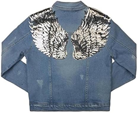 angel wings denim jacket