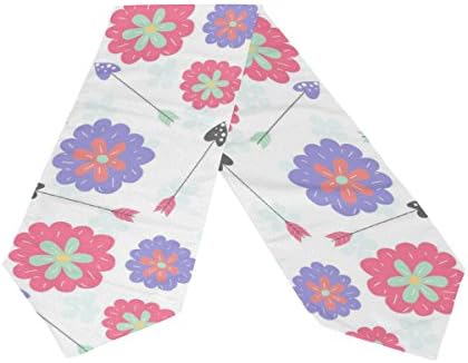 Random Dots Navy Cream Table Runners And Scarves 13 x 70 Inch/12 x 90inch