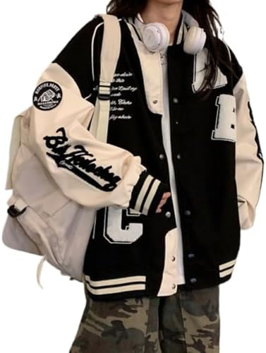 さ*く様 2way vintage bomber jacket ma-1 y2k Amazon.com: Women Y2K Vintage Varsity Jacket Hip Hop Racer Graphic