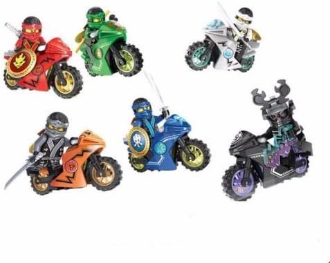 New 6 Sets Minifigures Building Toy Motorcycle Block Toys