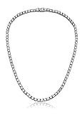 NYC Sterling Women 4MM Round Prong Cubic Zirconia Tennis Necklace