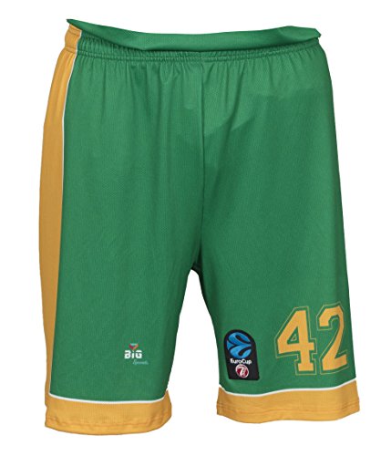 Bigsport Replica Howard Eurocup Limoges Csp - Pantaloncini da Basket da Ragazzo, Ragazzo, CSPWH2017-4, Verde, FR : L (Taille Fabricant : 12 Ans)