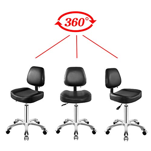 Armless Office Task Chair Rolling Stool for Workbench Shop Work Office