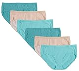 Hanes Women's Cotton/Spandex Hipsters Panty 6 Pack