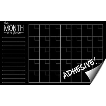 Amazon.com : Extra Large Chalkboard Monthly Wall Calendar - Adhesive ...