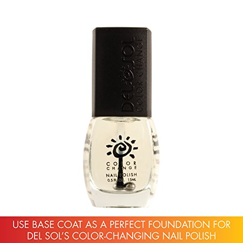 Del Sol Color Changing Nail Polish, Quick Dry Lacquer that Changes Hue in the Sun! 0.5 ounce (15ML) Full Size Bottle (Base Coat)