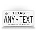 SignsAndTagsOnline Texas Personalized License Plate Customized Auto Tag Any Text TX 6x12 Aluminum Sign