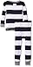 Burt's Bees Baby Baby Boys' PJ Set, Tee and Pant 2-Piece Pajamas, 100% Organic Cotton, Midnight Rugby Stripe, 18 Months