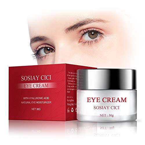 Under Eye Treatment Moisturizer, Anti-Aging Eye Cream with Squalane, Caffeine&Hyaluronic Acid for Wrinkles, Fine Lines, Dark Circles and Puffiness. 30ml for All Skin Types