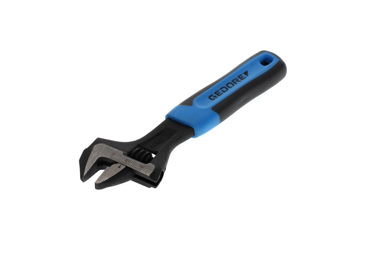 GEDORE Single open-ended adjustable spanner, AF 20 mm (25/32"), Scale, Phosphated, Plastic grip 60 S 6 JP