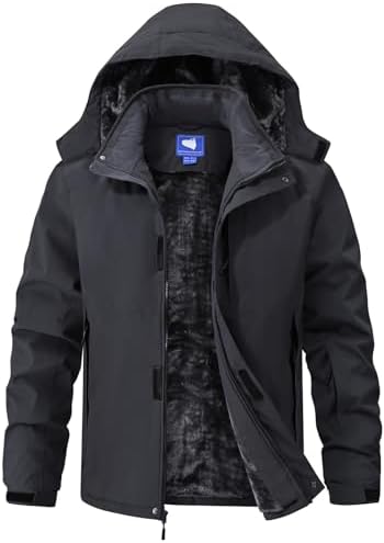 Amazon.com: Men's Winter Coat Fleece Sherpa Lined Parka Jacket