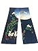 LIGICKY Japanese Doorway Curtain Noren Cute Rabbit Under Moon Decoration Blue 33x59inch