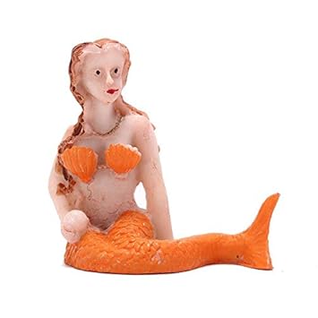 Resin The Little Mermaid Fish Tank Aquarium Decorations Amazon In
