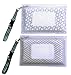 Butipod Luxe Flip Top Wet Wipes Cases | Refillable Portable Baby Wipes Dispenser Container (Grey Stripes and Circles | 2-Pack)