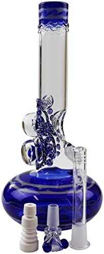 10.9" Tall Brilliant Blue Buoy Base Rig by HVY w/Dual Accessories