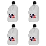 4 Pack VP 5 Gallon Square White Racing Utility Jugs