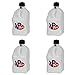 VP Racing Fuels Motorsport 5 Gallon Square Plastic Utility Jug White (4 Pack)