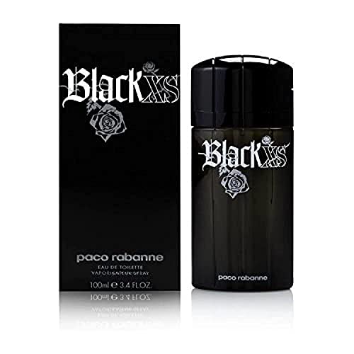 Black XS by Paco Rabanne for Men 3.4 oz Eau de Toilette Spray (Tall Bottle)