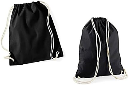 SAVE MONEY-Box Deal! Natural Cotton Drawstring Backpack Bags,Size:14"W x 18"H,Sports,GYM,Fitness Backpacks,Promotional Budget Low Price (100 Pack) by Georgiabags (Black)