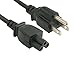 Cable Leader 6ft 3-Prong Notebook AC Power Cord IEC320 C5 to NEMA 5-15P UL Listed