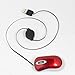 niceEshop Mini Retractable USB Optical Scroll Wheel Mouse Red